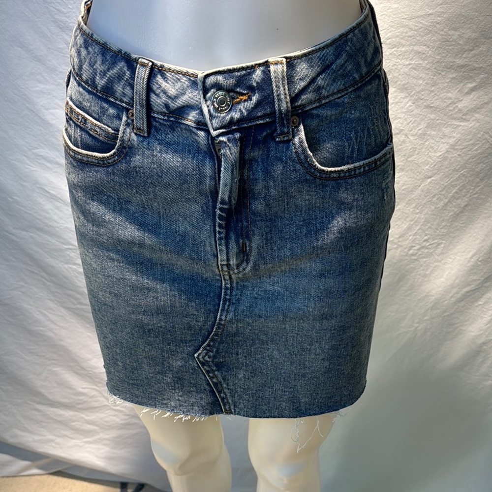 Wild Fable Distressed Denim Mini Skirt